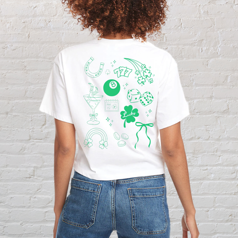 lucky icons - cropped tee