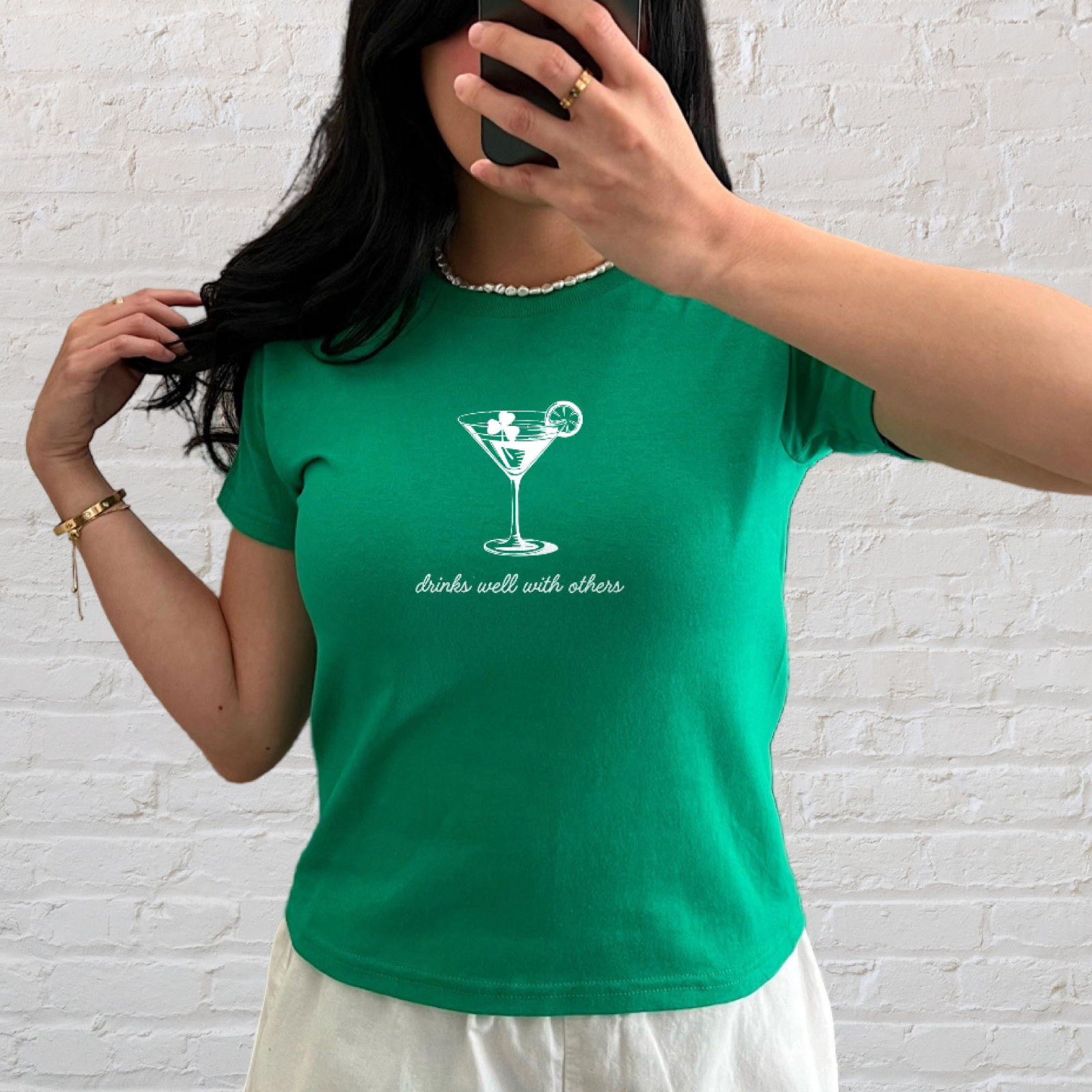 Drinks well with others - Baby Tee