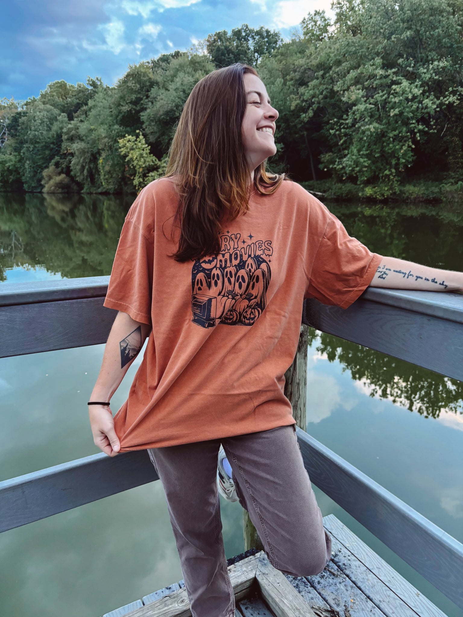 Let's Watch Scary Movies Tee | Cozy Graphic T-Shirt for Horror Fans