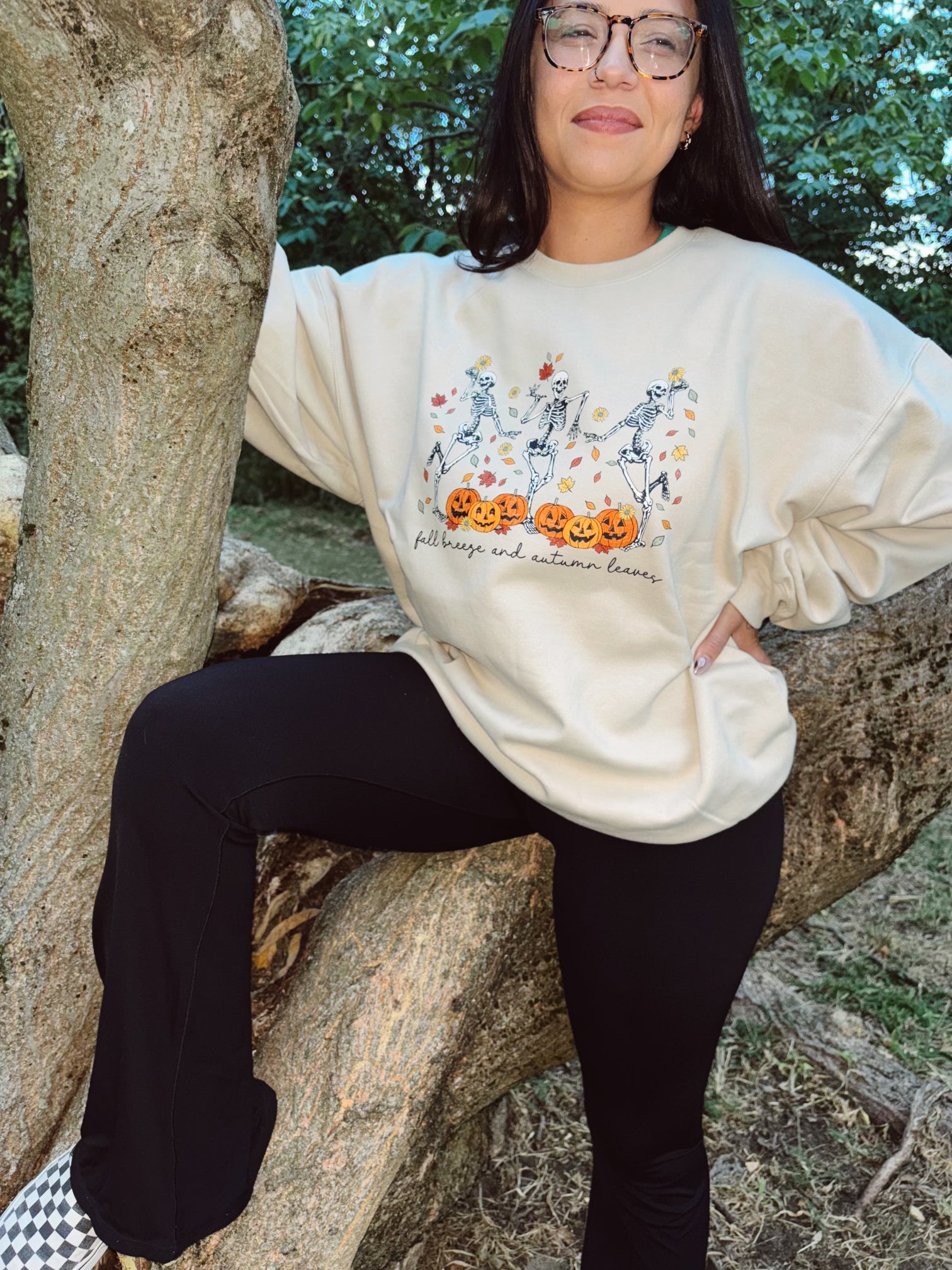 Fall Breeze & Autumn Leaves Crewneck | Cozy Sweatshirt for Fall Lovers