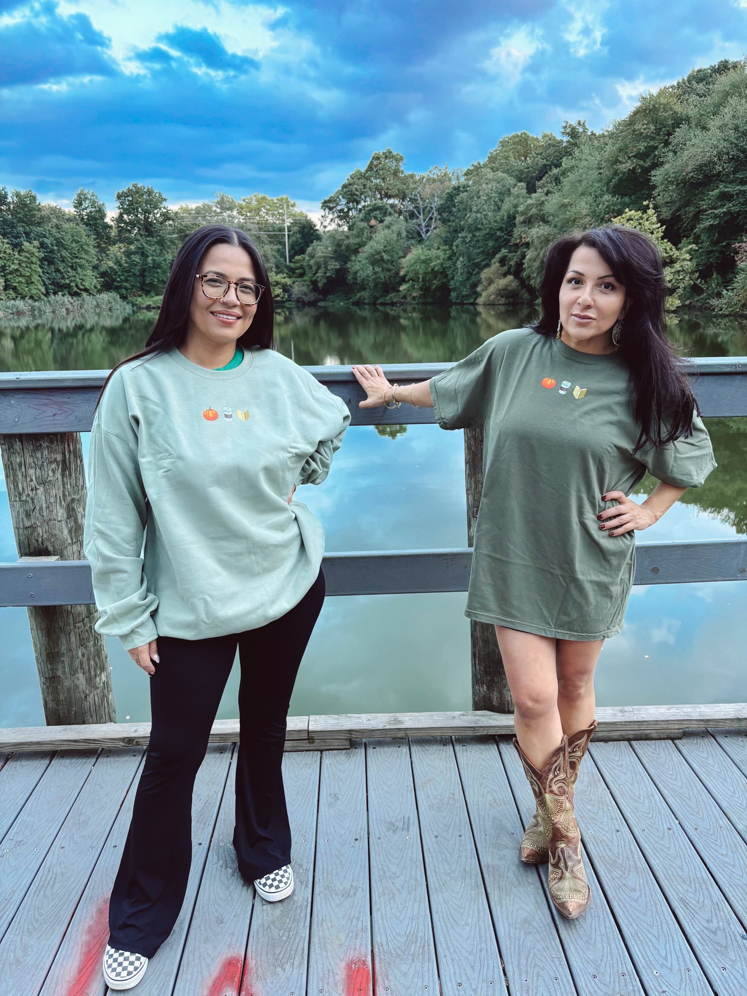 Pumpkin, Coffee & Book Crewneck | Cozy Fall Sweatshirt & Tee
